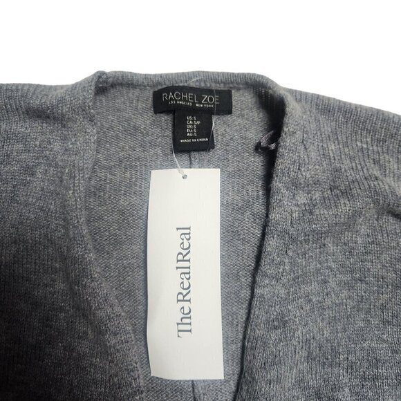 Rachel Zoe Cozycore Basic Everyday Soft Relax Wool Blend Wrap Sweater Size Small - Picture 6 of 13